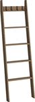 AvyanCraft Blanket Ladder, Wall Leaning Blanket Rack, 5 Ft, 5 Tier Farmhouse Ladder Shelf, Towel Rack, Decorative Quilt Rack, Removable Hooks, Living Room, Bedroom, Bathroom,