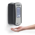 GOJO LTX-12 Touch Free Foam Soap Dispenser, Chrome/Black, 1200 ml Soap Refills, Touchless, Auto, 1919-04 (one Pack)