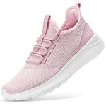 STQ Nursing Shoes for Women Nurse Hands Free Running Slip on Sneakers Tennis Walking Shoes Light Pink Size 6