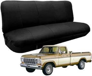 Custom-Fit Bench Seat Covers Replace for 1969-1996 Ford F100 F150 F250 Series Air Mesh Fabric Full Size Classic Trucks Seat Protector Without Headrests (Black)