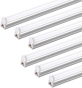 Barrina T5 LED Shop Light, 3FT, 6500K (Super Bright White), Utility Shop Light, Ceiling and Under Cabinet Light, ETL Listed, 6-Pack