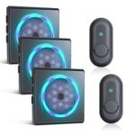 CallToU Hearing Impaired Doorbell with Strobe Light, 1000ft Long Range Wireless Door Bell, IPX5 Waterproof Button, 5 Adjustable Volume, Dual Sensory Alerts for Elderly/Seniors/Visually Impaired