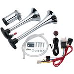 Train Horn for Car,Loud Car Horn Kit,Air Horn for Truck Car Motorcycle,Trumpet Car Horn Set,12V 150db Super Loud Dual Trumpet Air Horn Kit with Compressor