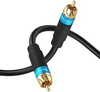 BlueRigger RCA Audio Subwoofer Cable (5M, Dual Shielded, Gold Plated RCA to RCA Connectors) – for Subwoofer, Amplifier, Home Theater