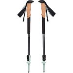 Black Diamond Pursuit Aluminum Trekking Poles - Collapsible & Adjustable, Charcoal-Foam Green, Small/Medium