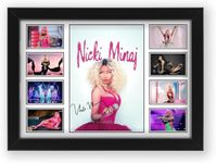 Nicki Minaj Signed Poster Print- Limited Edition Autograph Fan Gift – Collectible Memorabilia Merchandise (Framed A3 (30x40cm))