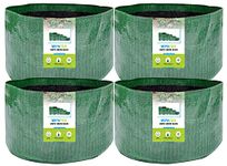 MIPATEX Terrace Gardening Plant Grow Bags for Leafy Vegetables 18in x 15in, Flower Growing Home Outdoor Planter Container Pots (Olive Green, Pack of 4)