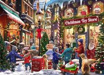 Vermont Christmas Company Christmas Toy Store Jigsaw Puzzle 1000 Piece - Holiday Puzzle - Fully Interlocking & Randomly Shaped Pieces - 26 5/8" x 19 1/4"