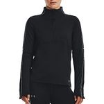 Under Armour Train Womens Cold Weather Half Zip Pullover, Black-jet Gray, Medium