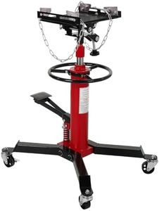 1322lbs Transmission Jack Lift with Anti-Slip Rubber Pad, Adjustable Telescoping Hydraulic Transmission Jack, High Lift Single Telescopic Jacks Hoist w/Pedal, 33.8" to 72.8" Lifting Range