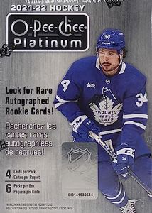 2021 2022 Upper Deck O Pee Chee PLATINUM Hockey Series Factory Sealed Unopened Blaster Box Brand New Released in June of 2023