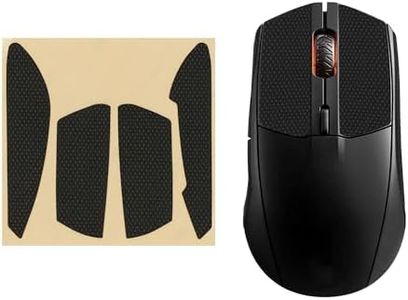 kwmobile Almohadillas Antideslizantes Compatible con SteelSeries Rival 3 Pegatinas para ratón - Pegatinas Agarre para Raton Gaming de Cuero PU - Negro