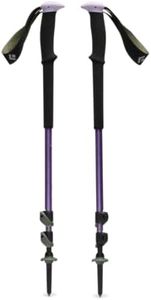 BLACK DIAMOND Trail Trekking Poles, Pair of 2 Lightweight Collapsible Aluminum Hiking Sticks for Trekking, Backpacking, Walking, Soft Lilac