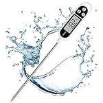 Digital kitchen Thermometer Cooking food, Accurate Thermometer with long Probe, instant read with large LCD screen, ℉/℃ Button for Hot Beverage, Meat, Grill, BBQ, Jam, water（Battery included）