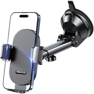 Miracase Phone Holders for Your Car, Multifunctional Car Phone Holder with Suction Cup Base, Hands Free Universal Cell Phone Car Mount, Automobile Phone Mount Car for iPhone Android Smartphones