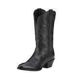 Ariat Women's Heritage Western R Toe Western Cowboy Boot, Black Deer Tan, 8 B US