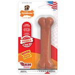 Nylabone Dura Chew Extreme Tough Dog Chew Toy Bone, Bacon Flavour, M, for Dogs Up to 16 kg