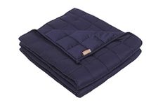 Mysa Sleep Weighted Blanket, 100% Cotton Fabric 300 Tc With Premium Glass Beads (60" X 80" Navy Blue 15 Lb)