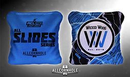 Wicked Wood Games Pro Bags - All-Slides Cornhole Bags - 1x4 - ACL Pro - 2021-2022 Season (Blue)