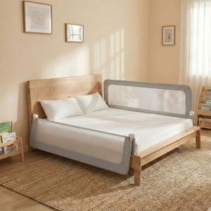 Bopeep Bed Rail Baby Kids Safety Guard Height Adjustable Folding Child Toddler Cot Protect Steel Tube Safe Sleeping (M:180cm x 70cm/83cm)