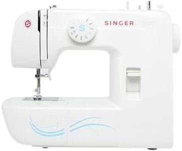 Singer 1304 Sewing Machine, 6 Built-in Stitches, 19 Stitches Functions with 70W Powerful motor & Feed dog with106 Teeth in 6 Rows (White)-Get Free Online Interactive Master Class