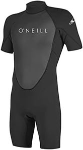 O'Neill Men's Reactor-2 2mm Back Zip Short Sleeve Spring Wetsuit, Black, Large