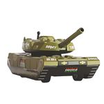 WooZee.. BATTE Tank T-20 Pull-Back Maintenance Free Spring Action Race Kids Toy with REAISTIC Design Army Tank Toy, Multicolor