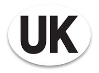 UK Oval Sticker for Cars, Vans, Trucks - Self-adhesive UK sticker - UK Car Stickers for Europe - SIGNS247®