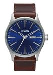 Nixon Men's Analogue Quartz Watch with Leather Calfskin Strap A105-1524-00