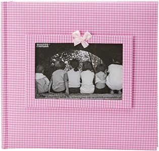 Baby Gingham Fabric Frame Cover Photo Album, Pink