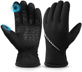 Cierto Winter Touch Screen Gloves: Men & Women Water Resistant Warm Gloves | Cold Weather Touchscreen Thermal Fleece Lined Running Cycling Working Gloves