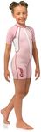 Cressi Unisex Kid Kid Cressi Girl s Cressi 1 5 mm Shorty Thermal Wetsuit Pink X Large 5-6 Years, Short Sleeves - Pink/White, X-Large Years UK