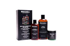 Brickell Men's Daily Advanced Face Care Routine I, Gel Facial Cleanser Wash, Face Scrub, Face Moisturizer Lotion, Natural and Organic, Scented