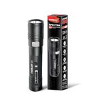 Eveready DL34 |3W Powerful LED Torch |5 Light Modes | Fast Charging | Pocket Size Machined Aluminium Torch | Lifelong Durability | Scratch & Water Resistance | Upto 7 Hours Lighting Time|Black