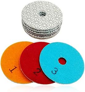 SHDIATOOL 4-Inch Diamond Polishing Pads 3-Step 3 Set Sanding Pads Grinding Pads for Marble, Soft Artificial Stone 9PCS