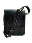 ALASKA EXPORTS Mens Messenger Bag Leather Sling Satchel For Travel Work & Office | Crossbody Bags | Shoulder Satchels | Handbag (Black) (9" X 11" X 3" Inches)