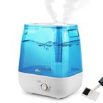 BEAR 6L Top Filling Humidifier, 28 dB Ultra Quiet for Babies and Plants, 35 Hours Running Time, with Aromatherapy Tray, 360° Stretchable Steam Nozzle, Automatic Shut-Off