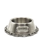 Snoop Doggies Doggs Deluxe Off The Chain Pet Bowl, Steel, Large