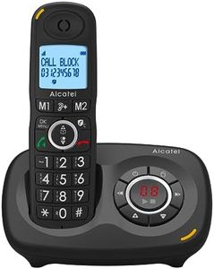 ALCATEL XL 595 B Voice Black with Answering Machine, Telephone for Seniors with Block Unwanted Calls