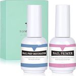 TOMICCA Nail Dehydrator and Primer Set-Professional Nail Bond Primer &Nail Prep Dehydrate,Acid Free Superior Protein Bonding,Fast Air Dry For Gel Polish and Acrylic Powder 0.5oz