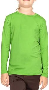 Girl's Long Sleeve Crew Neck Top Lime Green X-Large