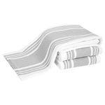 All-Clad Dual-Purpose Kitchen Towels: Highly Absorbent - 100% Cotton, 17"x30" Dish Towels for Cleaning & Drying Dishes & Glassware, 3-Pack, Titanium