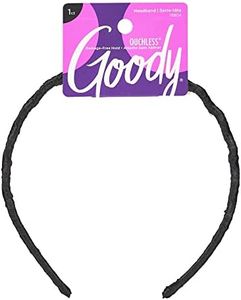 Goody Ouchless Headband For All Hair Types - Colour Collection, Black - Comfort Fit for All-Day Wear - Beautiful Design for Instant Style - Pain-Free Hair Accessories for Women, Men, Boys & Girls