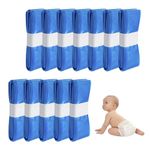 12 Piece 6.5m Diaper Pail Refill Bags Set - Compatible with Tommee Tippee, Angelcare, Genie, Munchkin Bins – Holds 270-300 Nappies | Easy Disposal | Strong | Scented (Blue, 12)