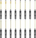 RC Car Tool Kit - 16pcs Screwdriver Set Includes Flat, Phillips, Hex, Titanium Steel Tools with Storage Bag for RC Car, Drone, Helicopter Models