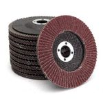 Generic 10Pcs 4 Inch 100Mm 60 Grit Aluminum Oxide Flap Disc Sanding Grinding Wheels