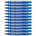 Pentel N50 Permanent Marker Bullet Tip 1.5-2mm Line Blue Ref N50-C [Pack of 12]