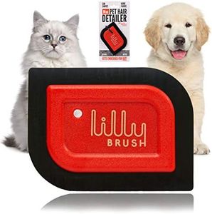 Lilly Brush Mini Pet Hair Detailer Pet Hair Remover for Car Carpet, Car Seat, Auto Interior Detailing, Cat and Dog Hair Remover for Furniture, Couch, Clothing, Reusable Fur Remover