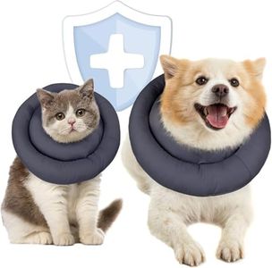 Dog Cone Collar Soft, Protective Dog Recovery Collar Pet Neck Donut Collar Comfy Water-Resistant Adjustable Elizabethan Collar for Cats Small Medium Dogs, Anti Licking (Navy Blue, S)