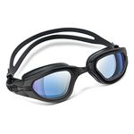 Jmbabe Swimming Goggles, Anti Fog No Leakage Clear Vision UV Protection Anti Slip Swim Goggles with Protection Case and Soft Silicone Nose Bridge for Adult Men Women Youth